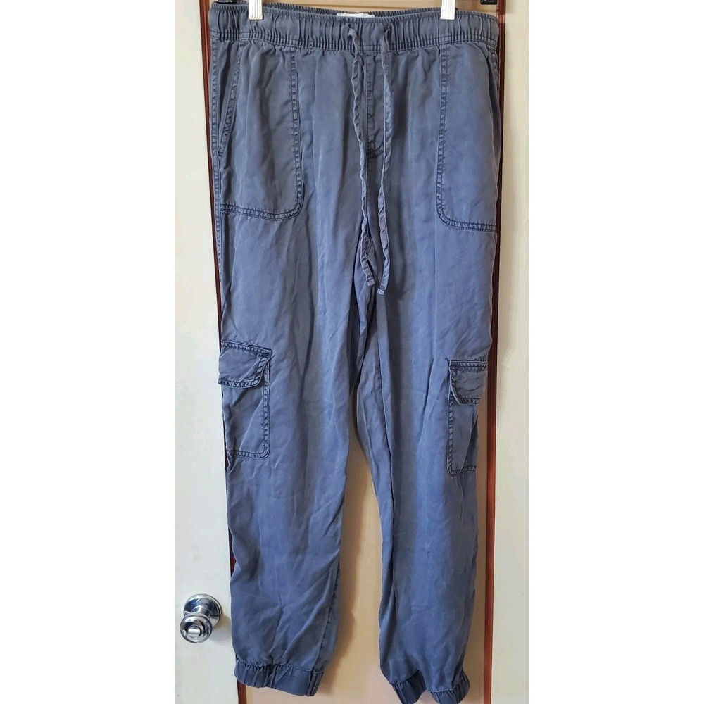 C&C California Women's Lyocell Cargo Jogger Pants Gray Size L - Picture 2 of 7